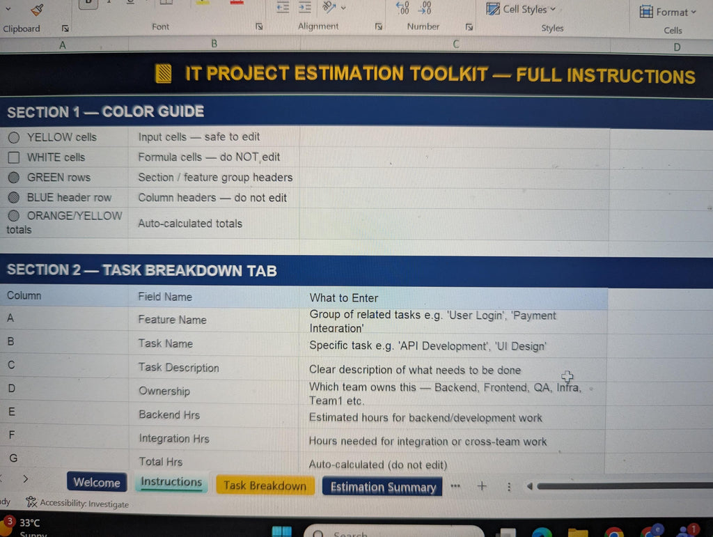 IT Project Estimation Toolkit | Resource & Delivery Planning | Cost Estimation