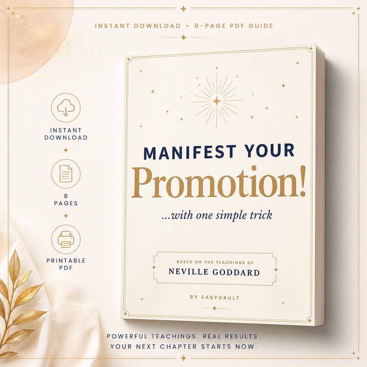 Manifest Promotion PDF Guide | Neville Goddard Success Method (Instant Download)