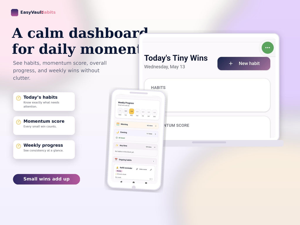 ADHD Habit Tracker Web App, Daily Routine Planner, Lifetime Access
