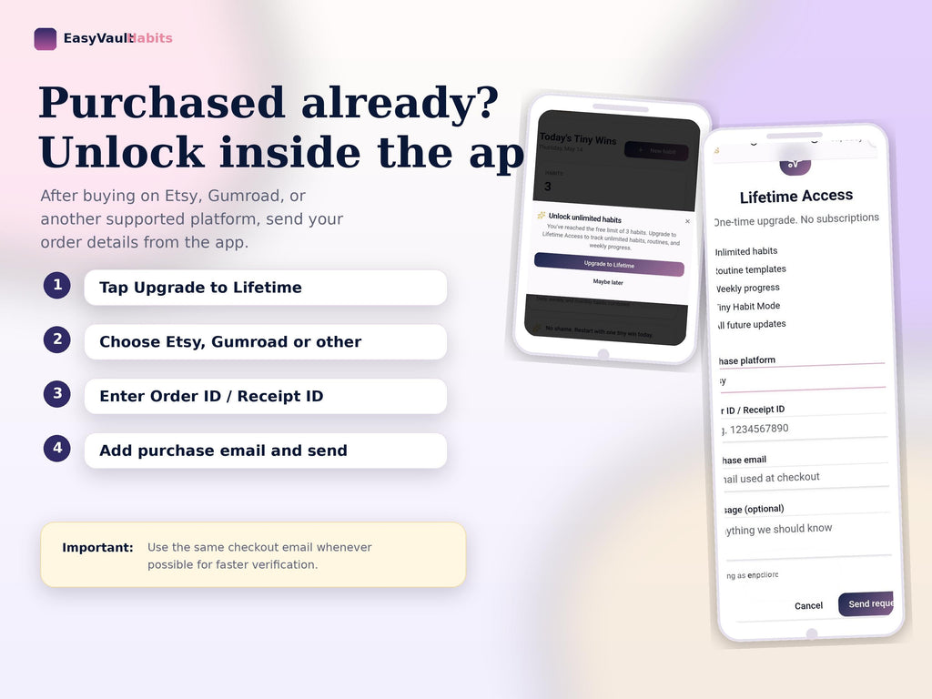 ADHD Habit Tracker Web App, Daily Routine Planner, Lifetime Access