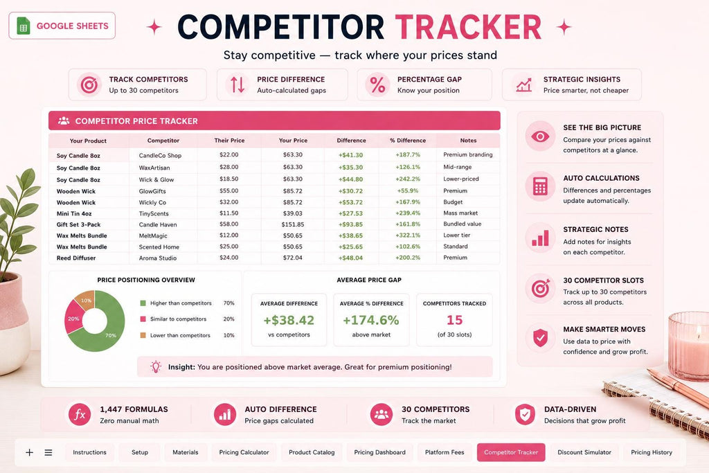 Google Sheets Pricing Calculator: Product Cost & Profit Margin Spreadsheet