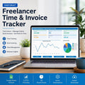 Freelancer Time Tracker: Google Sheets & Excel Invoice Generator (Digital Download)