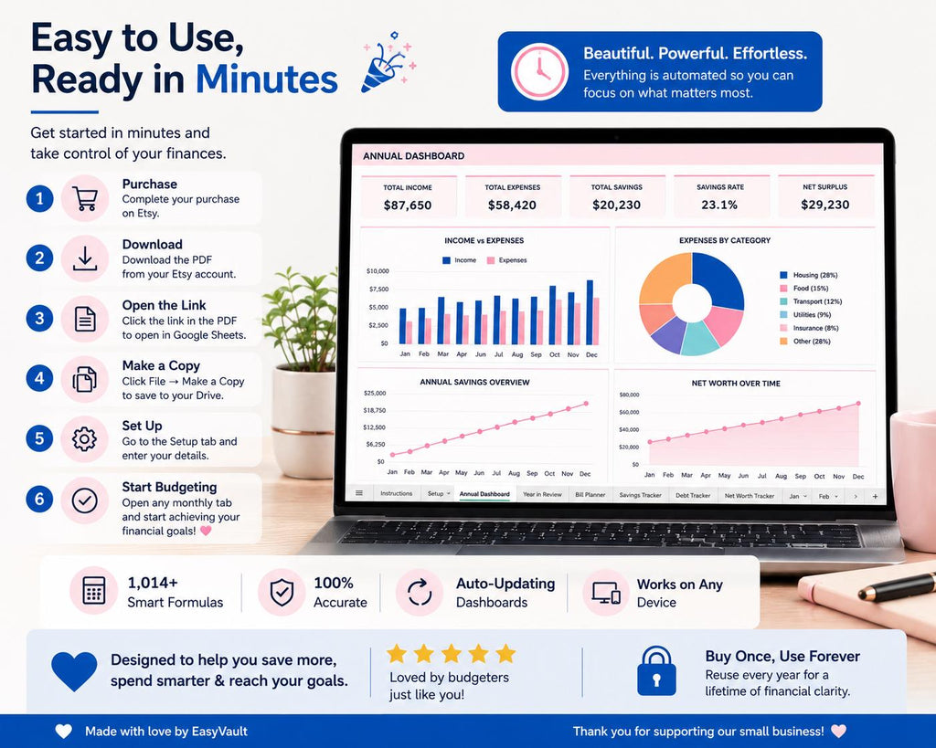 Freelancer Time Tracker: Google Sheets & Excel Invoice Generator (Digital Download)