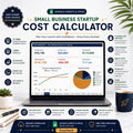 Small Business Startup Cost Calculator: Budget, Funding, Cash Runway (Google Sheets/Excel)