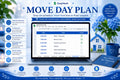 Moving House Checklist Google Sheets Planner | Budget, Timeline, Packing List (Digital Download)