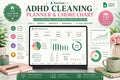 ADHD Cleaning Planner Google Sheets Chore Chart | 31-Day Tracker Schedule (Digital Download)