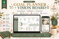 ADHD Goal Planner Google Sheets | SMART Goals Vision Board, Quarterly Tracker