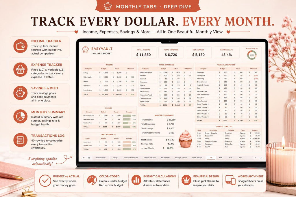 Bakery Pricing Calculator: Recipe Cost, Profit Margin, Labor (Google Sheets)