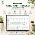 ADHD Habit Tracker Google Sheets | Daily, Weekly, Monthly Streak Planner
