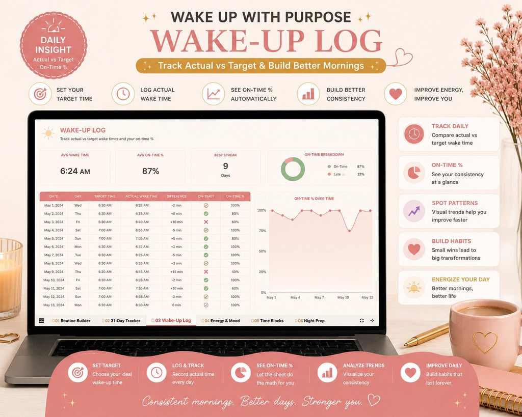 ADHD Morning Routine Planner | 31-Day Habit Tracker (Google Sheets)