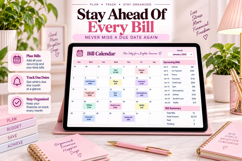 Paycheck Budget Planner 2026 | Biweekly Bill Tracker, 50/30/20 Calculator (Digital Download)