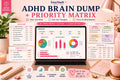 ADHD Brain Dump Priority Matrix Bundle | Neurodivergent Task Organizer (Google Sheets)