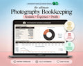 Photography Bookkeeping Spreadsheet Google Sheets Photographer Videographer Income Expense Tracker Session Profit Calculator Mileage Deposit