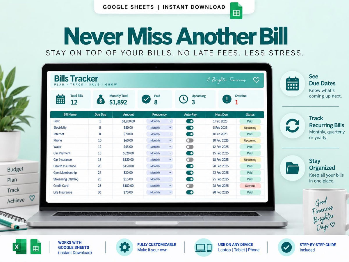 All-in-One Personal Finance Dashboard: Budget, Debt, Savings, Net Worth (Google Sheets)