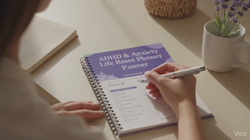 ADHD Anxiety Life Reset Planner | Fillable Printable PDF (Digital Download)